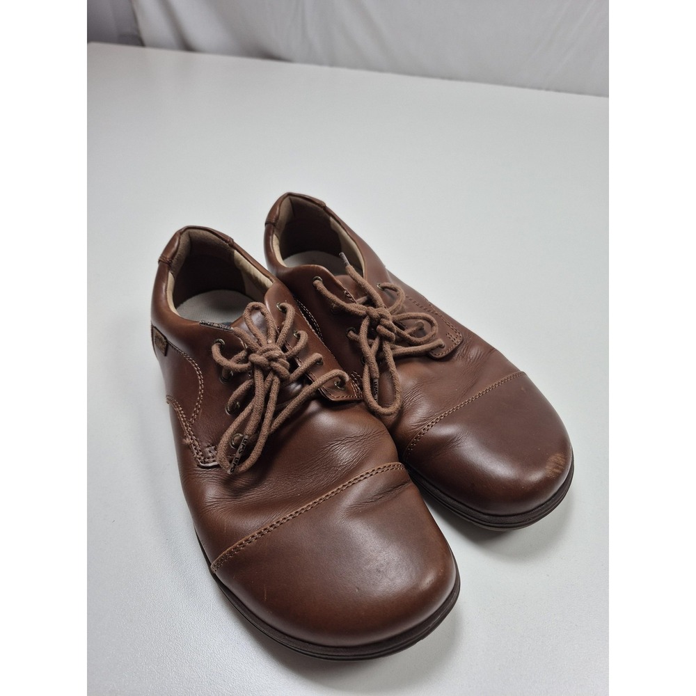 Lems Shoes Mens Size 10.5 Brown Leather Nine2Five Mocha Derby Dress Comfort